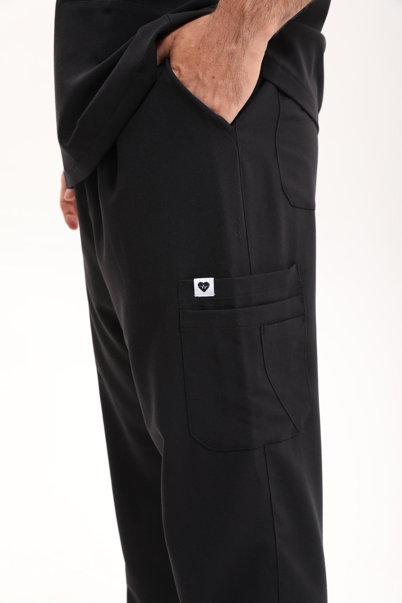 Rise Cargo Scrub Pant - Onyx