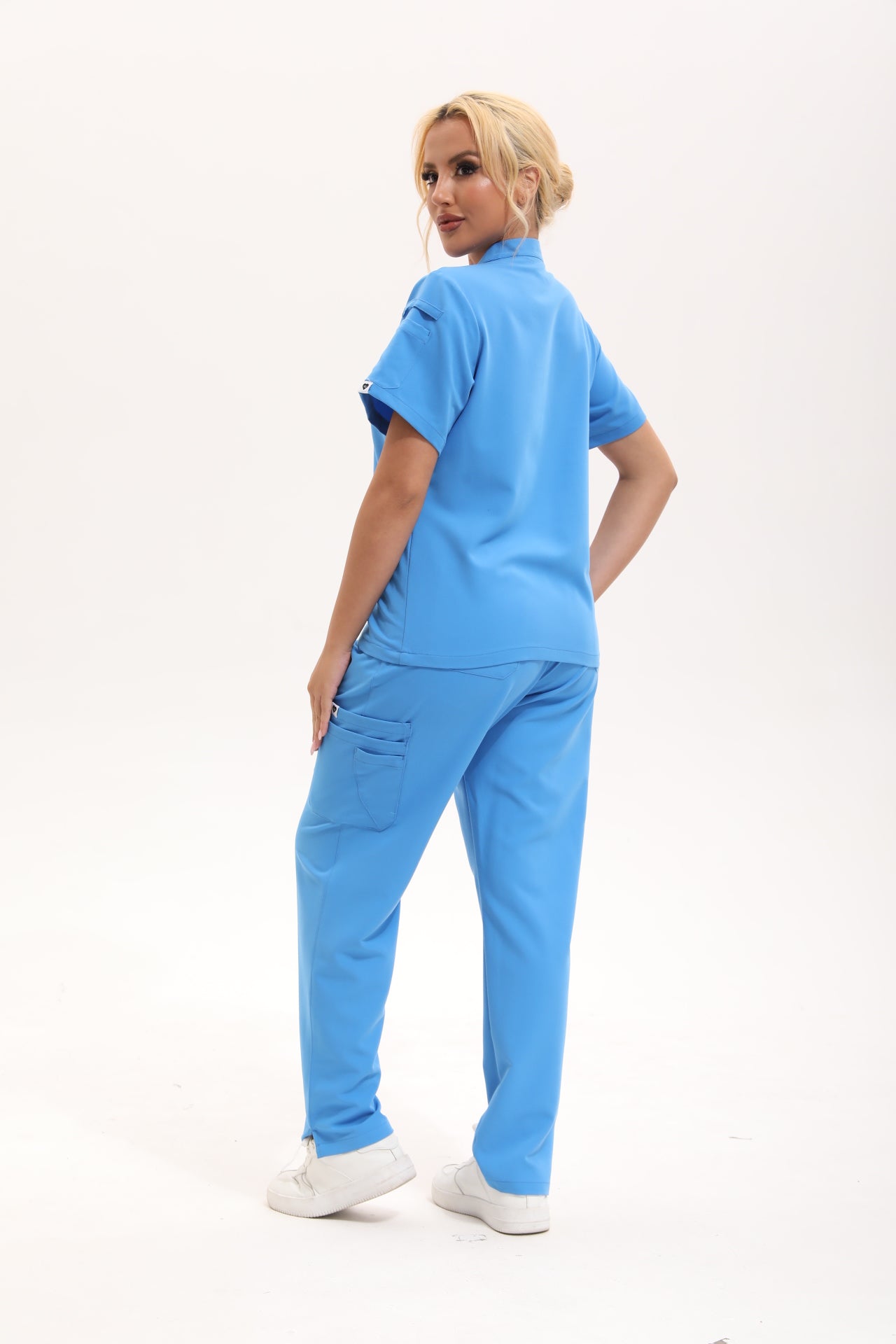 Dawn Scrub Top - Azure