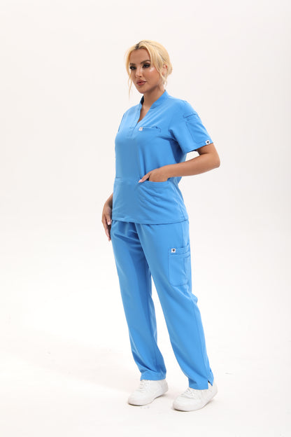 Dawn Scrub Top - Azure