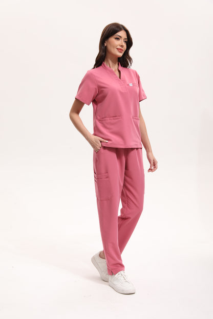 Dawn Scrub Top - Flamingo