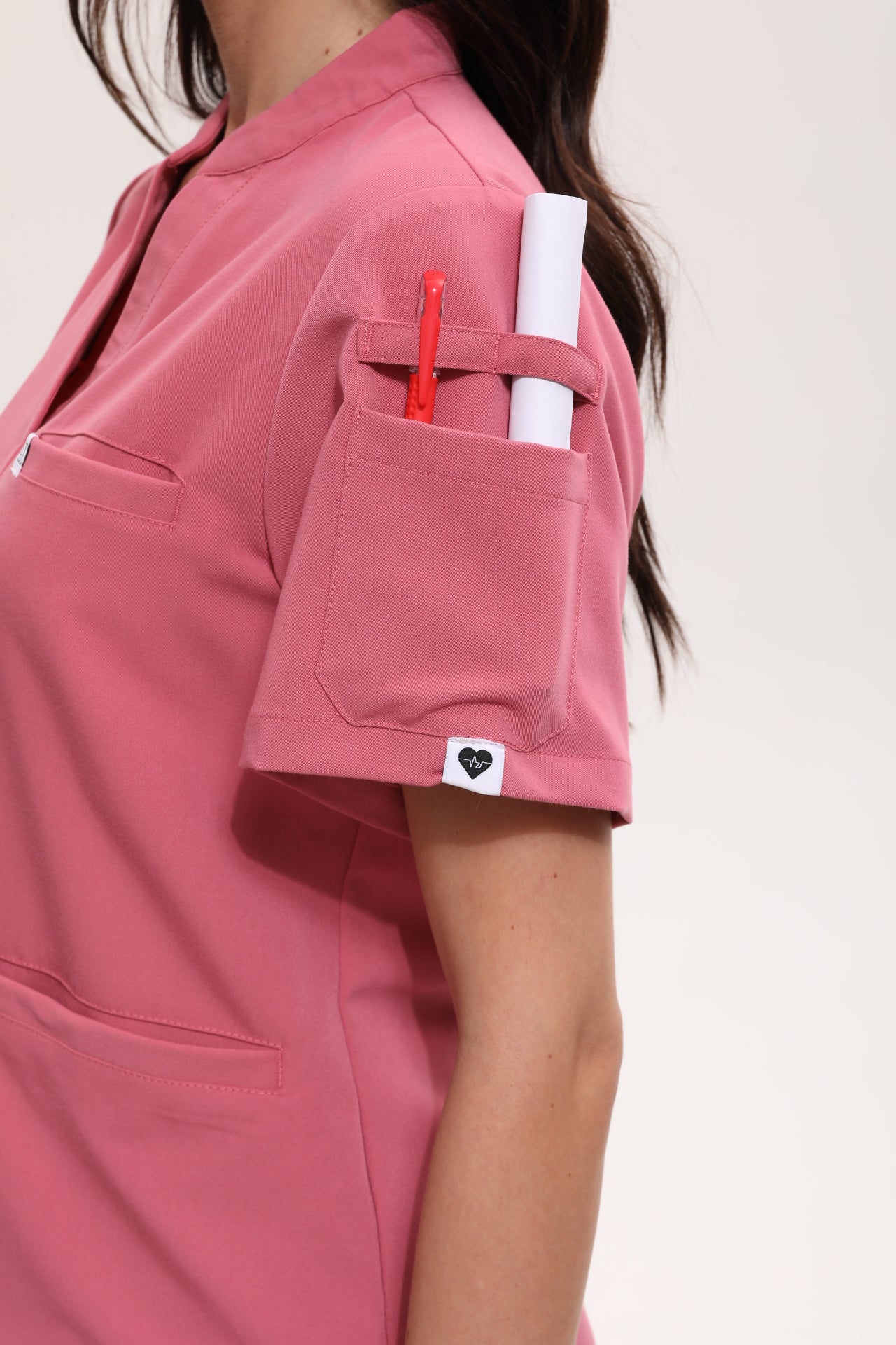 Dawn Scrub Top - Flamingo